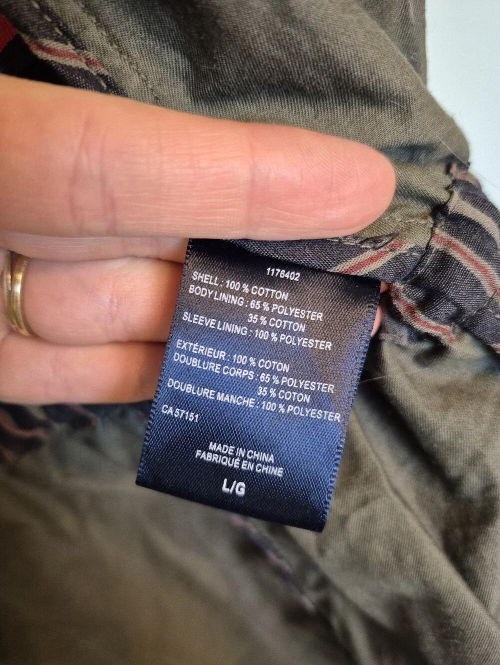 Tommy Hilfiger Women's Olive Green Drawstring Military Utility Jacket Size Large - Picture 7 of 7